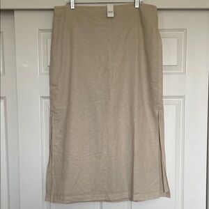 GAP Linen Cotton Beige Pencil Skirt Women's XL